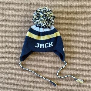The Beaufort Bonnet Company Navy and Yellow Pom-Pom Hat, JACK